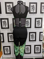 Marbled colour blocked unitard