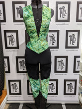 Marbled colour blocked unitard