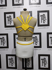 2 two piece heart with straps