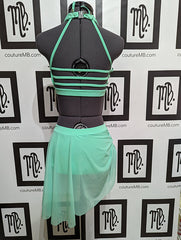 2 two piece cross-over with skirt