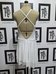 Leotard with skirt and roushing