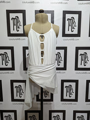 Leotard with skirt and roushing