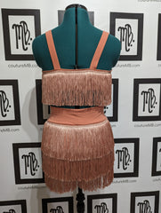 2 two piece tassel fringe shorts