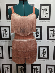 2 two piece tassel fringe shorts