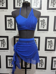 2 two piece with skirt & overlay