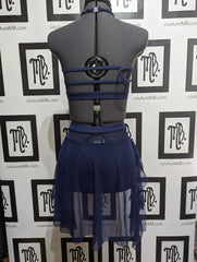 2 two piece with skirt & overlay