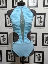 Leotard with cutouts, straps, skirt & roushing