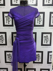 Sparkle leotard with cap sleeves, skirt & overlays