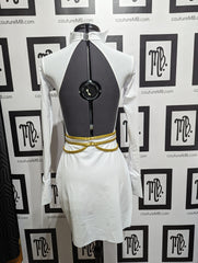 Elvis leotard with skirt & high collar