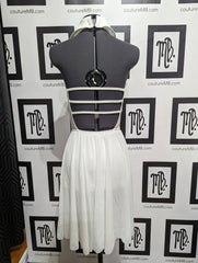 Leotard with skirt & high collar