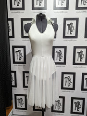 Leotard with skirt & high collar