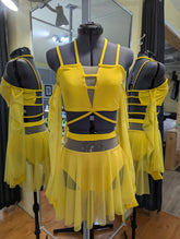 2 two piece cold shoulder sleeves skirt