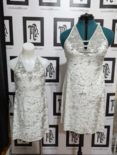 Crushed velvet leotard dress with attached leotard