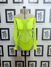 Off the shoulder scrunch leotard