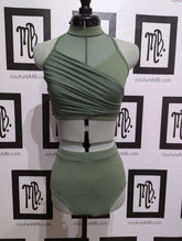 2 two piece mesh overlay strappy