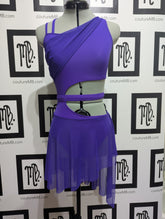 Floating back leotard with skirt