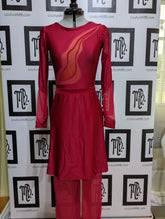 Fluid river leotard with skirt pant