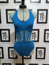 Corset halter faux leo