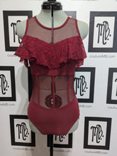 Corset leotard with lace ruffle - dance costume base