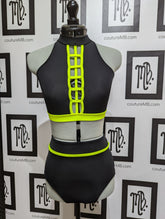 Neon flashy 2 two piece straps - dance costume base