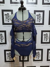 Lacey two piece with sleeves & strap