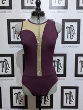 Asymmetrical deep dive leotard