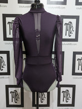 Deep V sleeve leotard