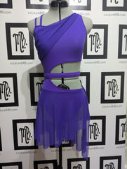 Floating back leotard with skirt