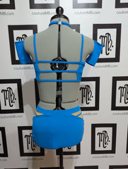 Upwards two piece with straps & wrist cuffs