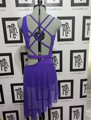 Floating back leotard with skirt