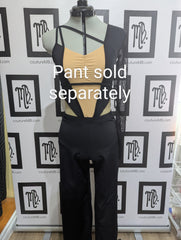 Complex angle single sleeve leotard