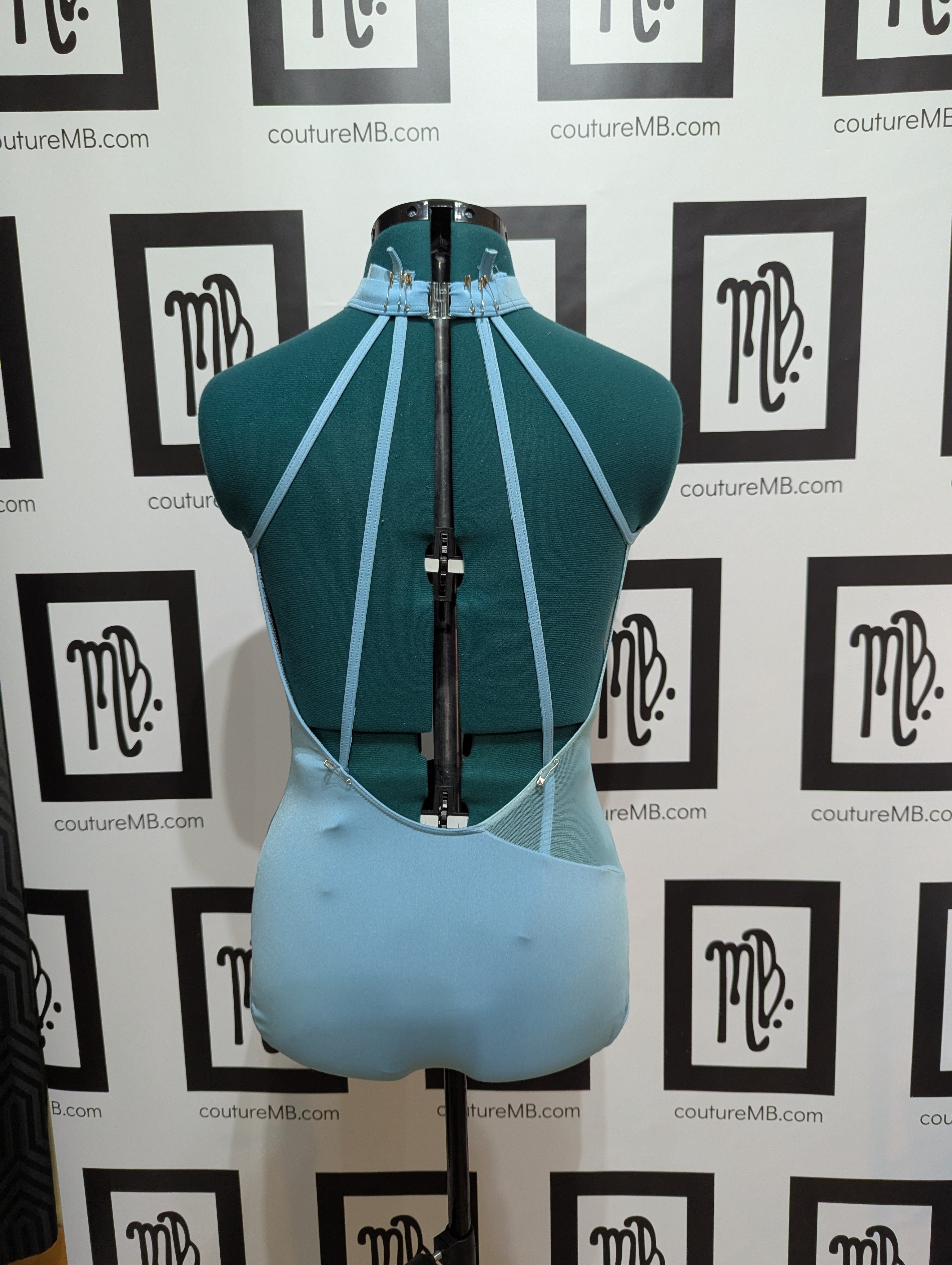 Asymmetrical leotard open back