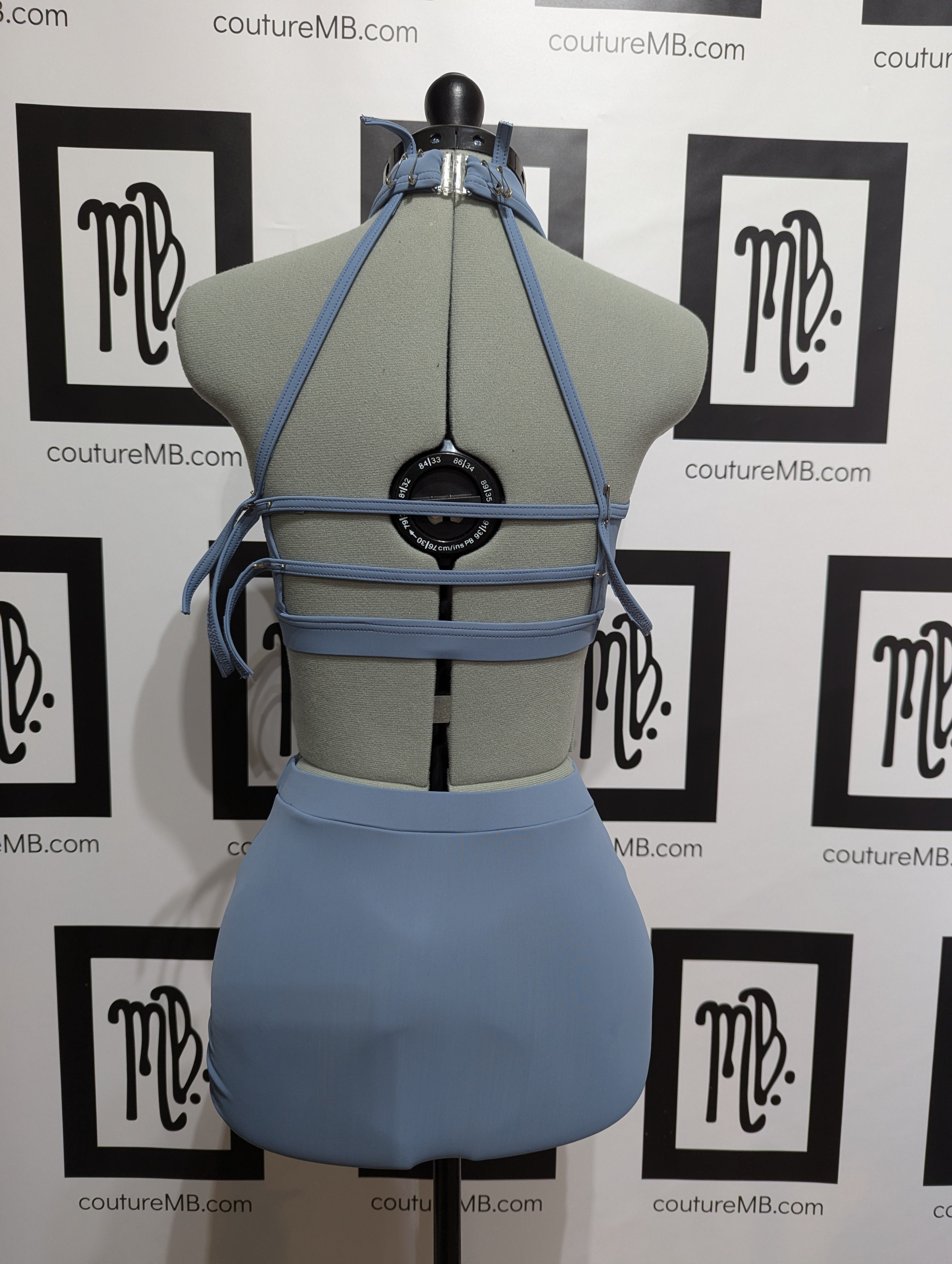 2 two piece mesh overlay strappy