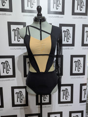 Complex angle single sleeve leotard