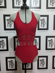 Corset halter faux leo